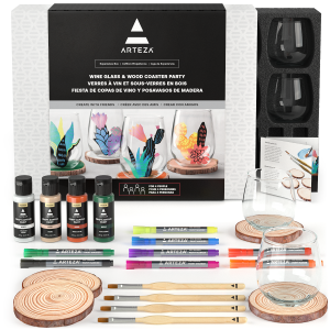 Arteza Ultimate Shimmer Craft Paint and Tool Art Set